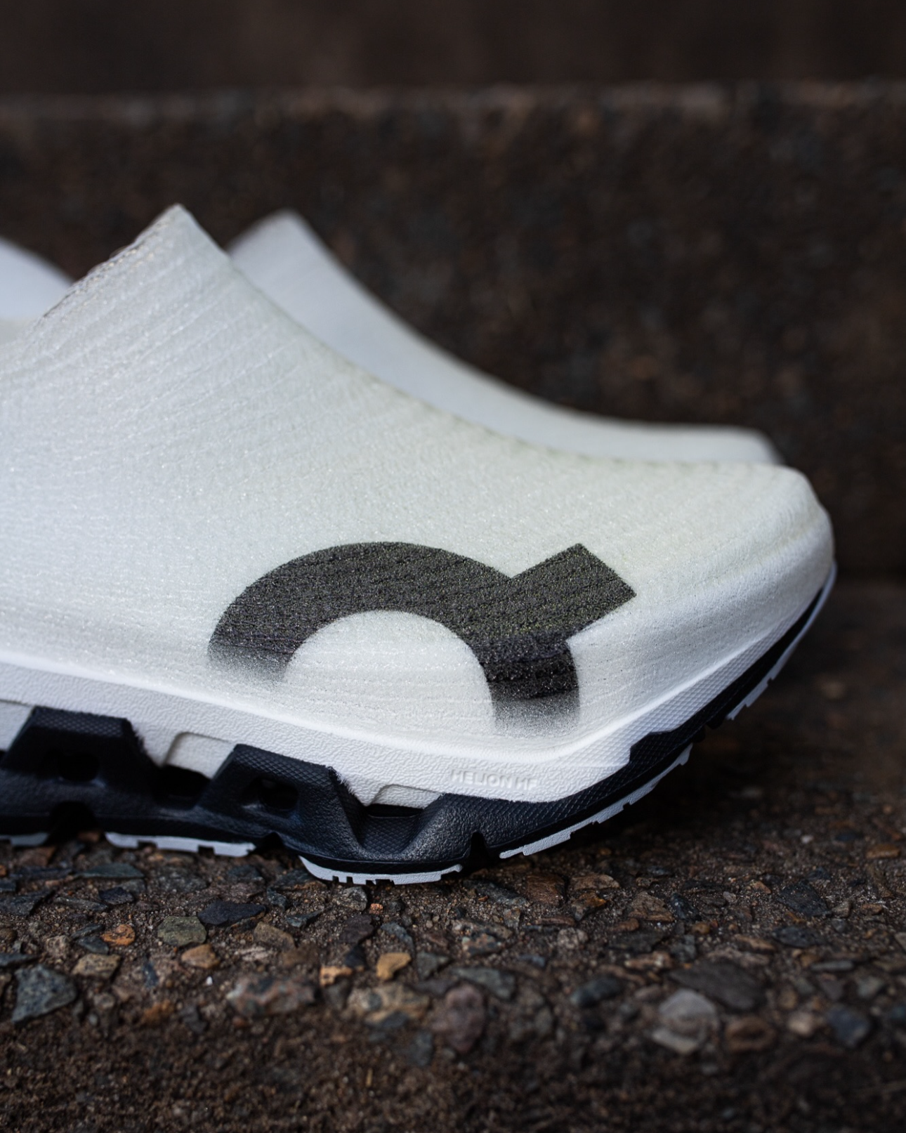 Laceless LightSpray upper detail on Cloudmonster 3 Hyper