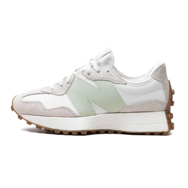 WMNS New Balance 327 Moonbeam Silver Moss Soledated